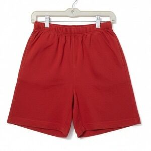 Chaus Sport Red Knit Elastic Waist Casual Lounge Shorts, Women's Small, Pocketed
